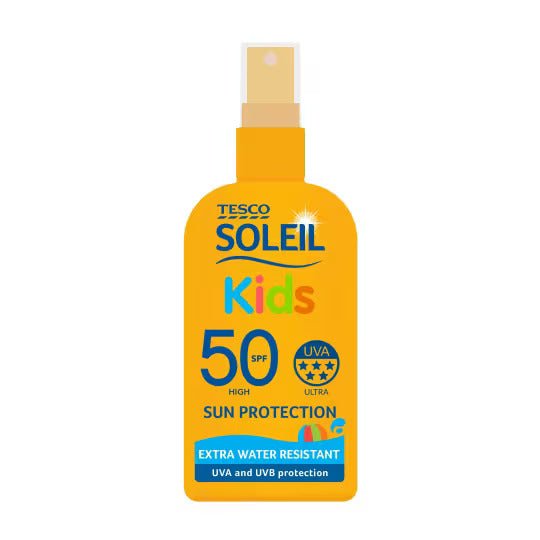 Tesco Soleil Kids SPF 50 Sun Protection Spray 200ml - ShopXonline