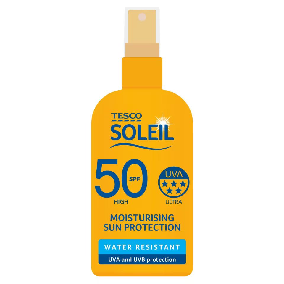 Tesco Soleil SPF 50 Moisturising Sun Protection Spray 200ml - ShopXonline