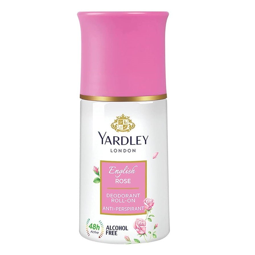 Yardley English Rose Antiperspirant Roll On - 50ml - ShopXonline