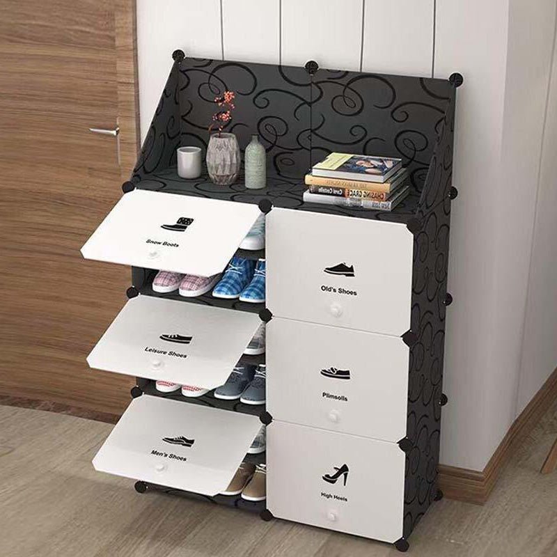 12 Layer 6 Doors White Shoe Rack - CODE 1120 - ShopXonline