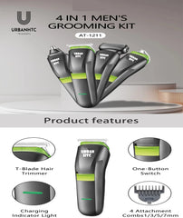 HTC Professional Hair Trimmer AT-1211 4 in 1 Cordless