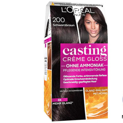 L'Oréal Crème Gloss 200 Schwarzbraun Tint