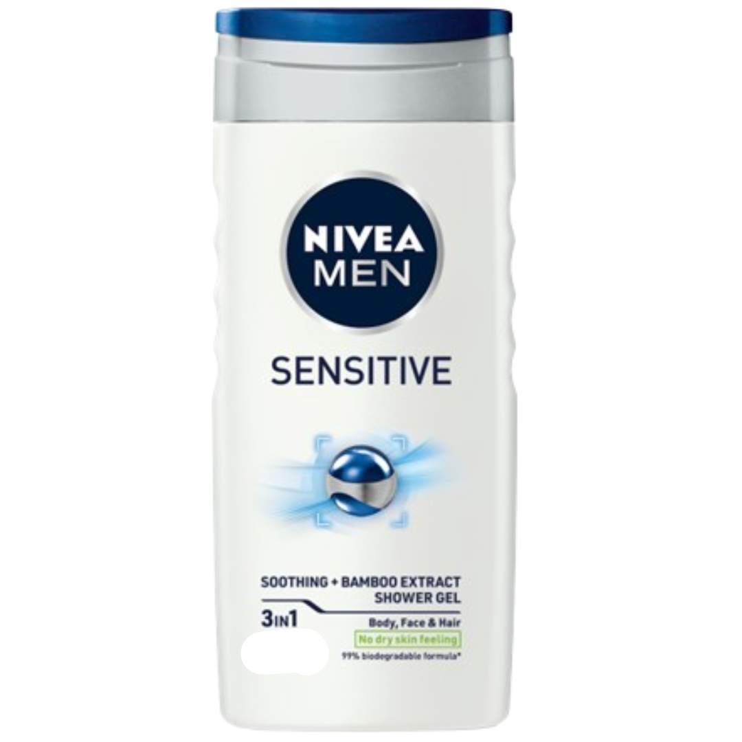 Nivea Men Sensitive 3In1 Body Wash Shower Gel 500ml
