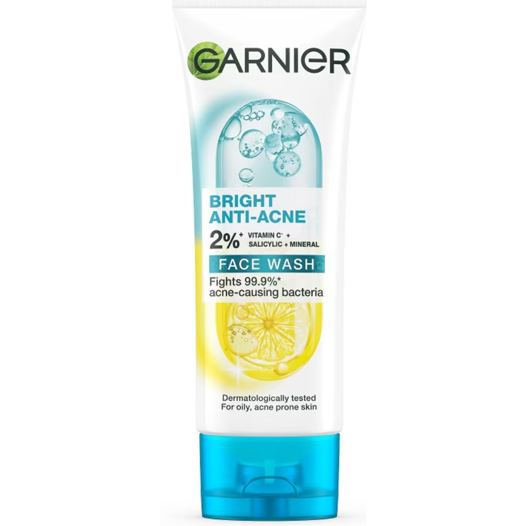 Garnier Bright Anti Acne 2% Face Wash 100ml