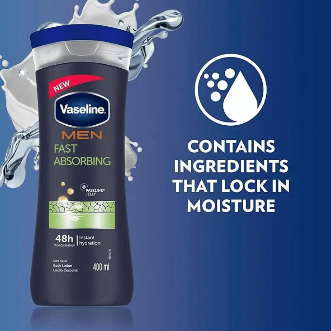 Vaseline Men Fast Absorbing Body Lotion 400ml