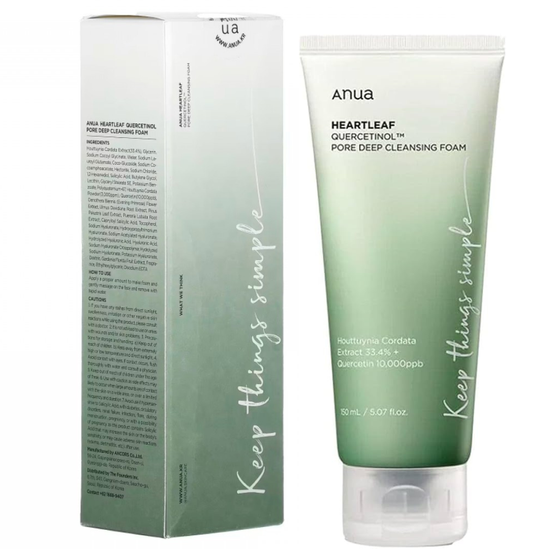 Anua Heartleaf Quercetinol Pore Deep Cleansing Foam 150ml