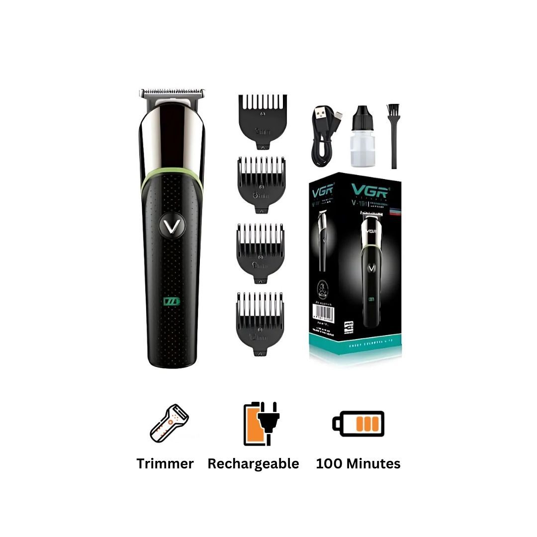 VGR Rechargeable Hair Trimmer and Clipper Black V-191