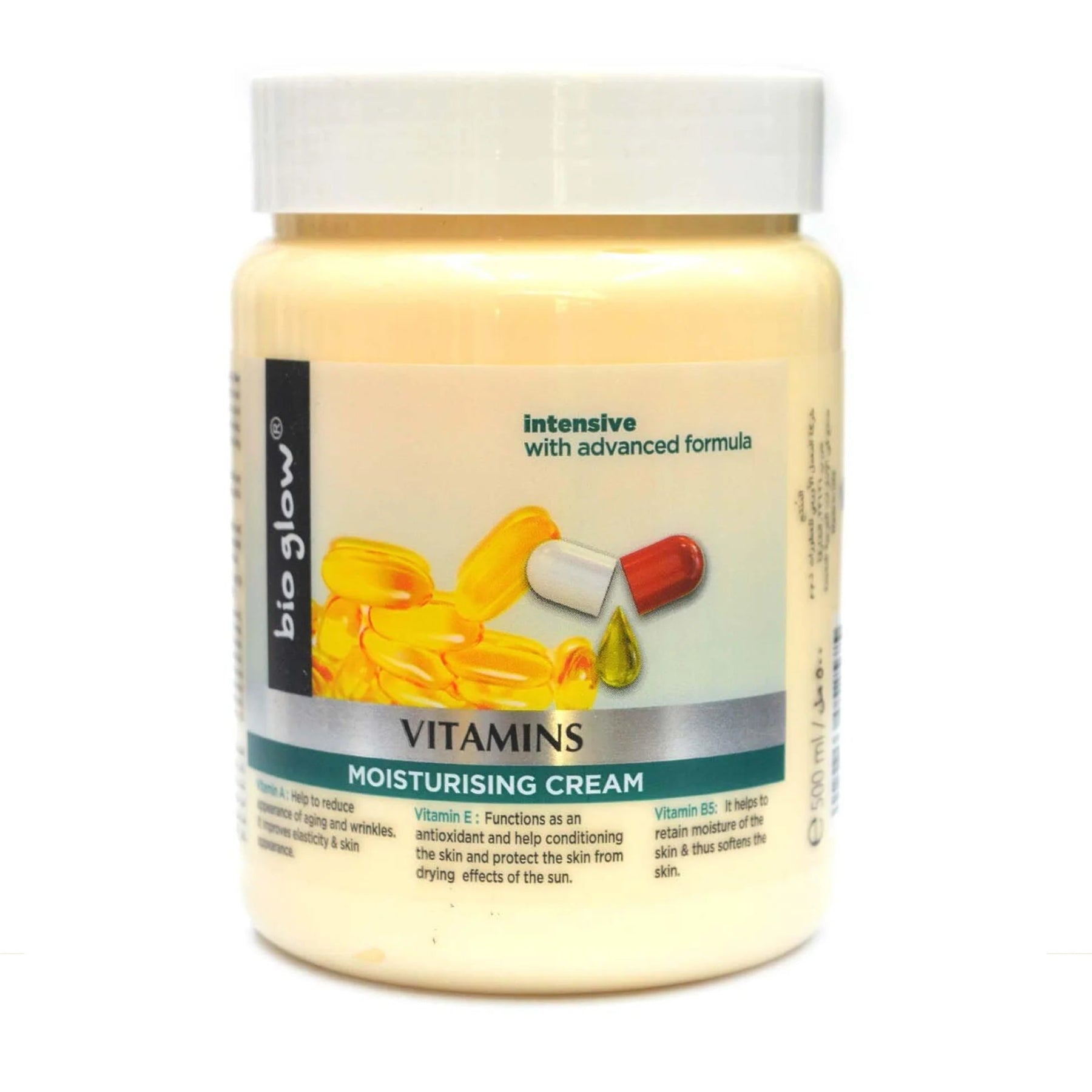 Bio Glow Vitamins Moisturizing Cream - 500ml - ShopXonline