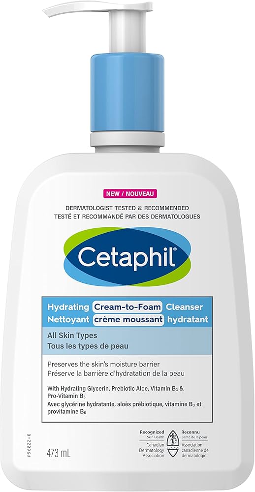 cetaphil hydrating cream to foam cleanser 473ml all skin types - ShopXonline