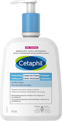 cetaphil hydrating cream to foam cleanser 473ml all skin types - ShopXonline
