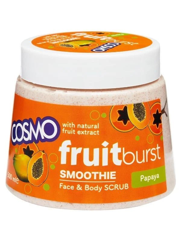 Cosmo Fruit burst Smoothie Papaya Face & Body Scrub 500ml - ShopXonline