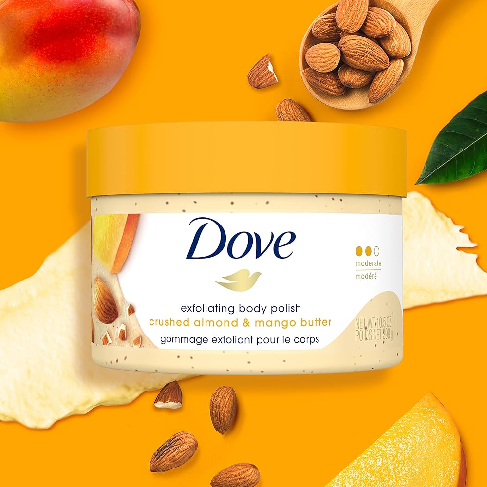 Dove Exfoliating Body Polish Crushed Almond And Mango Butter 298g - ShopXonline
