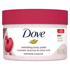 Dove Exfoliating Body Polish with Shredded Cherry and Chia Milk - 298 g - ShopXonline