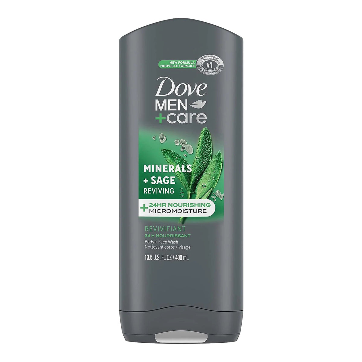 Dove Men+Care Minerals+Sage Reviewing Body & Face Wash - 400ml - ShopXonline