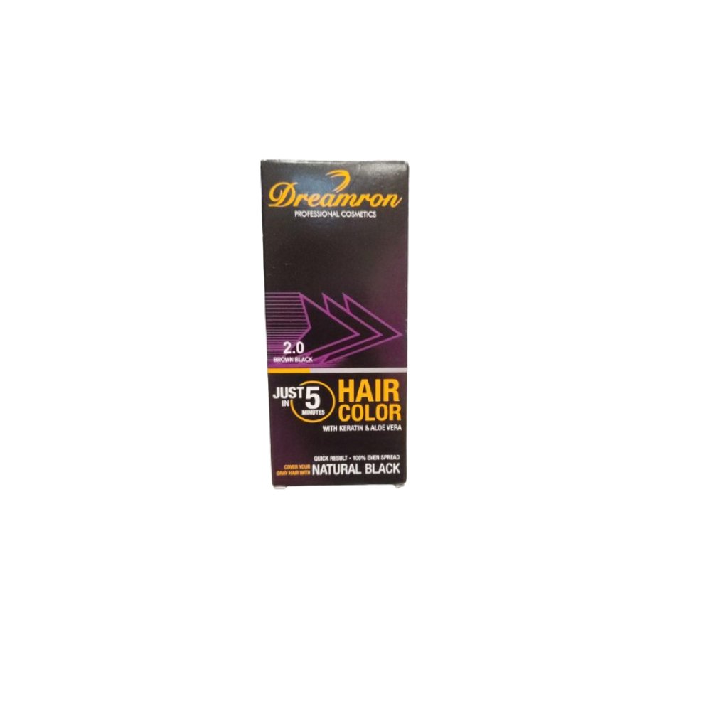 Dreamron 5 Minutes Hair Color Brown Black 2.0 - 20ml - ShopXonline