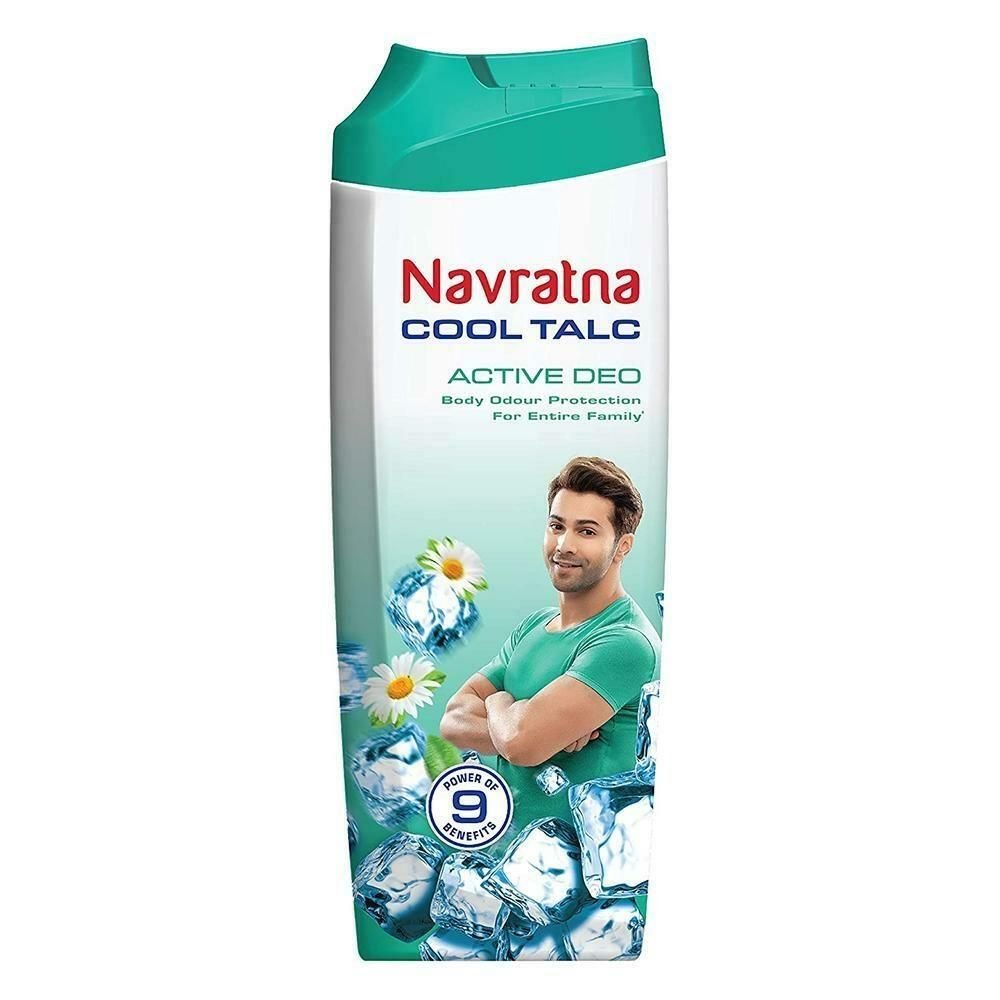 Emami Navratna Cool Active Deo Talc - 100 gm - ShopXonline