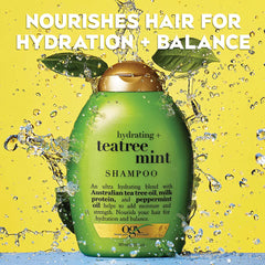 Organix Hydrating Teatree Mint Hair Shampoo 385ml ( USA )