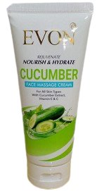 Evon Cucumber Face Massage Cream 100ml - ShopXonline