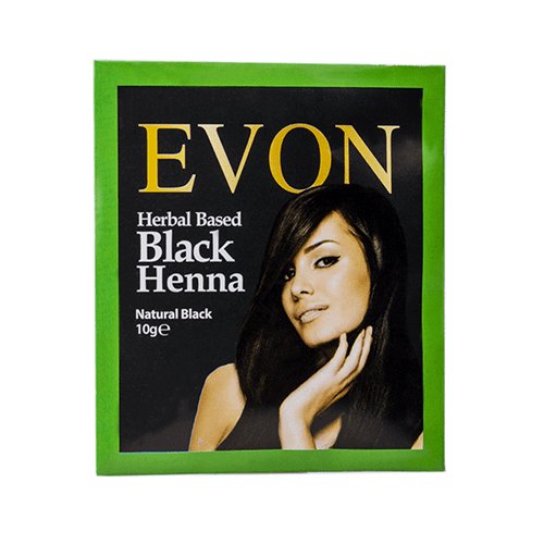 Evon Herbal Based Black Henna Natural Black - 10g - ShopXonline