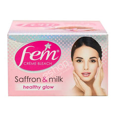 Fem Crème Bleach Saffron & Milk Healthy Glow - 314.4g - ShopXonline