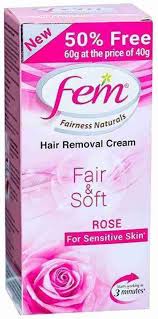 Fem Fairness Rose Hair Removal Cream - 60g - ShopXonline