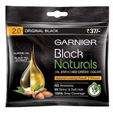 Garnier Black Naturals Creme Color - 2.0 Original Black - 20ml + 20g - ShopXonline