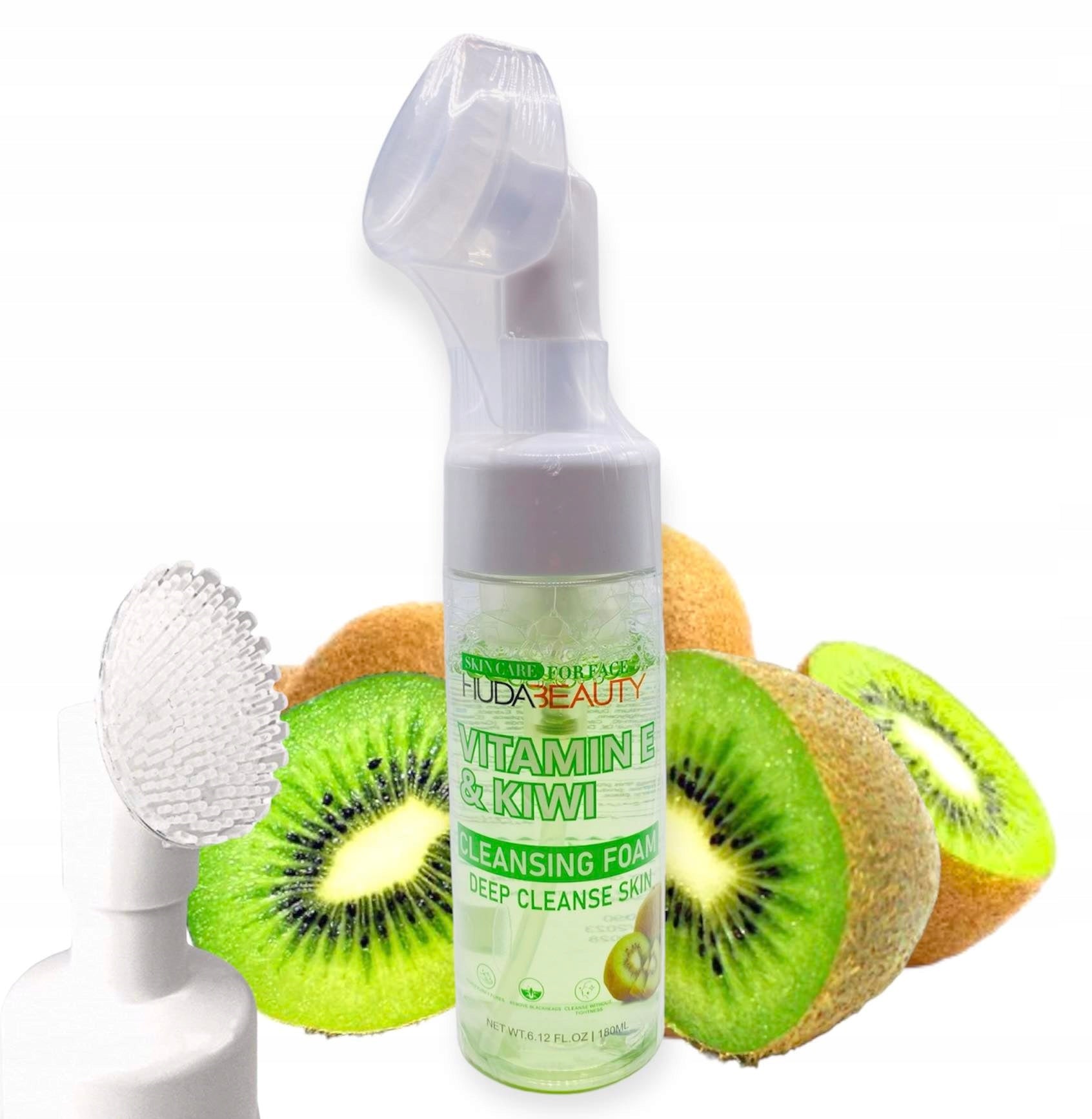 Huda Beauty Vitamin E & Kiwi Cleansing Foam 180 ml - ShopXonline