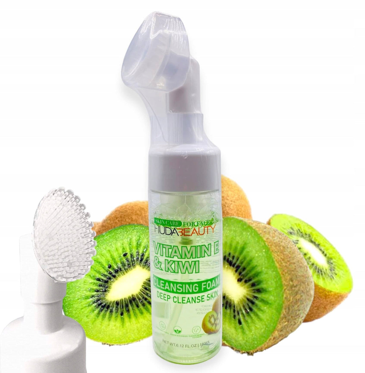 Huda Beauty Vitamin E & Kiwi Cleansing Foam 180 ml - ShopXonline