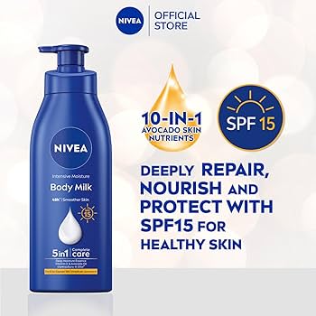 Nivea Intensive Moisture Body Milk SPF15 5 in 1 Care 525ml