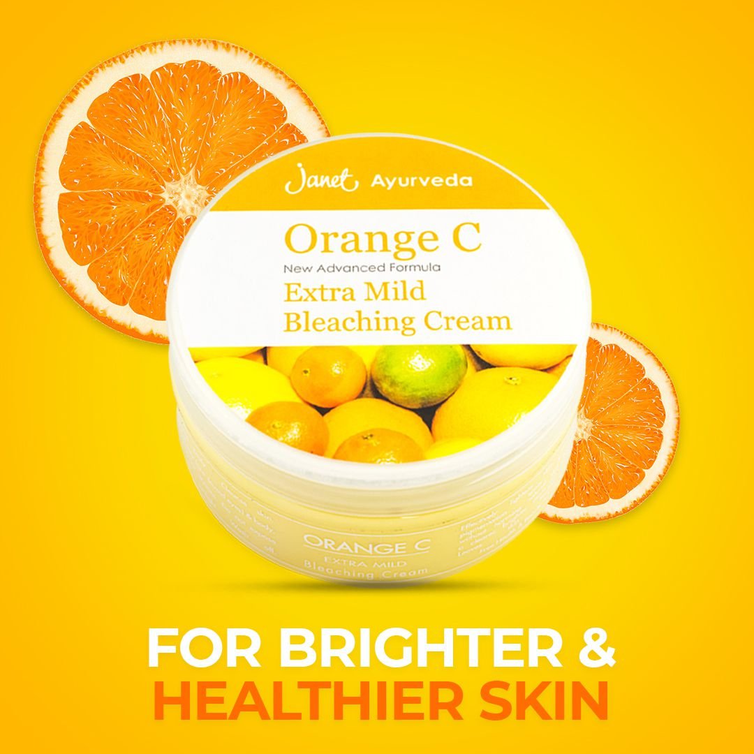 Janet Orange C Extra Mild Bleaching Cream - 225ml - ShopXonline