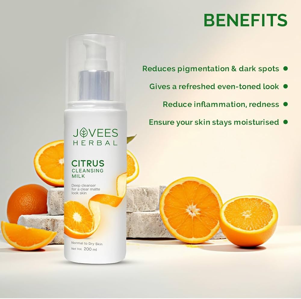 Jovees Herbal Citrus Cleansing Milk with Lemon Peel Extract 200ml