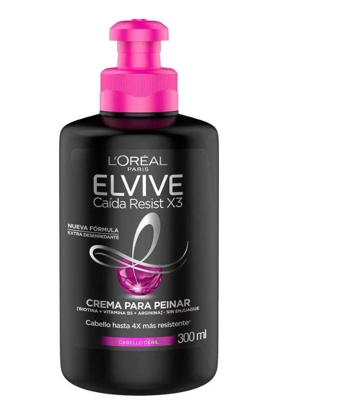 l'oreal Elvive Caida Resist x3 Crema Para Peinar 300ml - ShopXonline