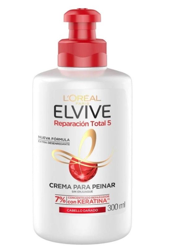 L'Oréal Paris Elvive Crema para Peinar Elvive Reparación Total 5 300 ml - ShopXonline