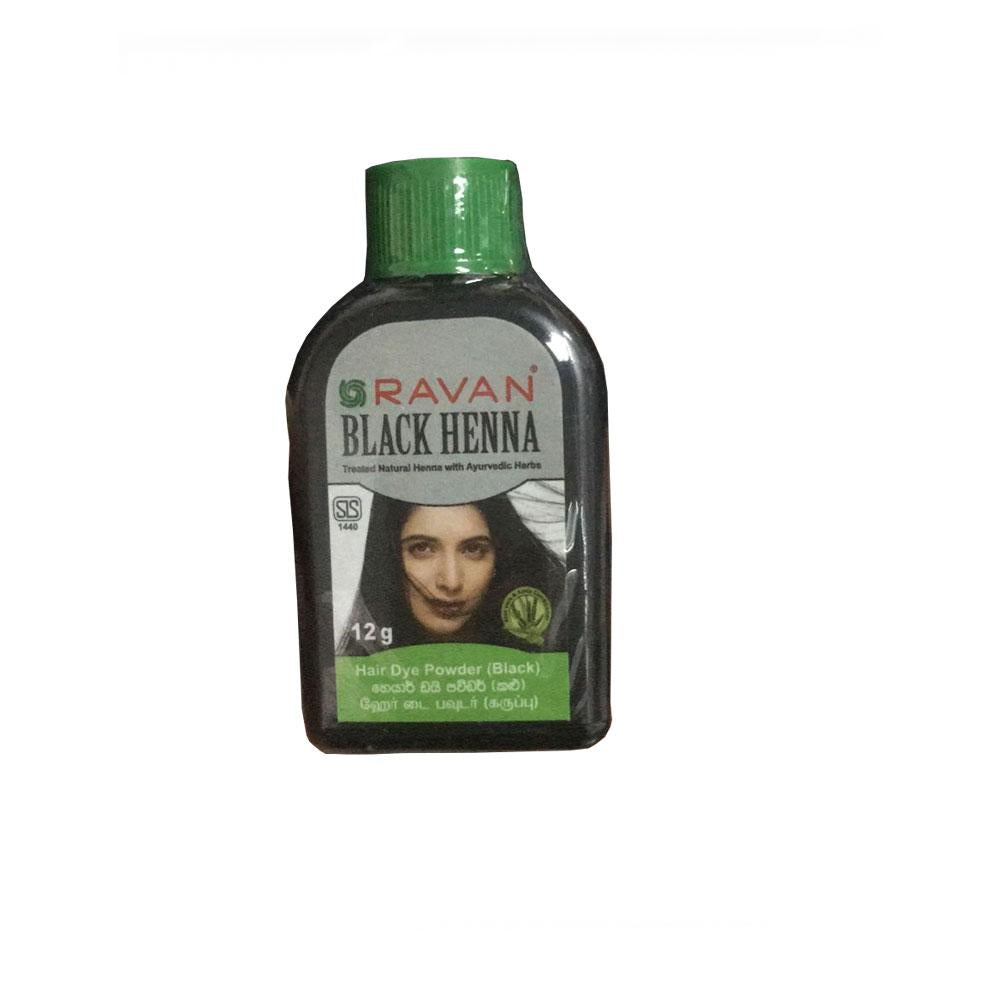 Ravan Black Henna Hair Dye Powder (Black) 12g