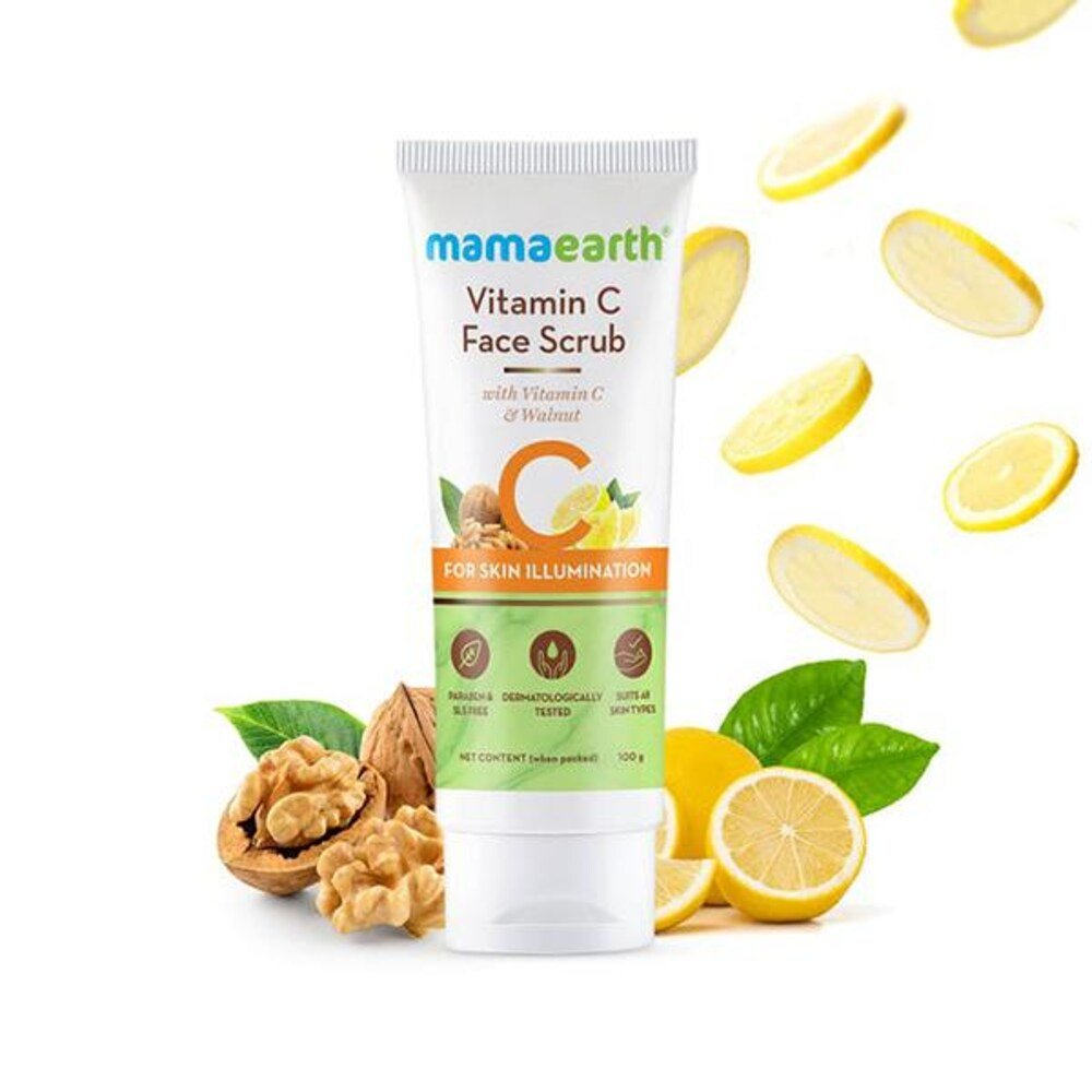 Mama Earth Vitamin C Face Scrub - 100g - ShopXonline