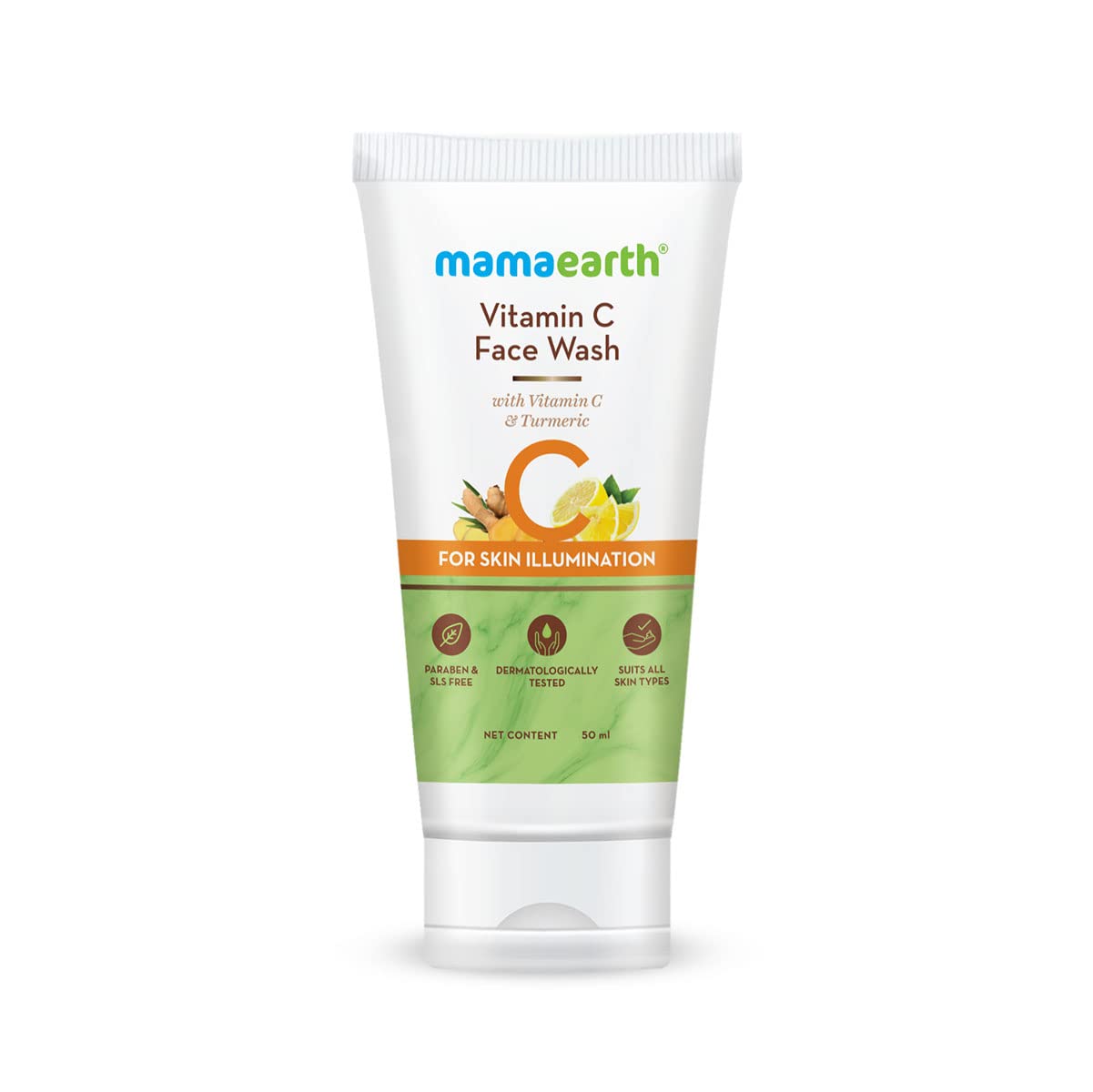 Mama Earth Vitamin C Face Wash - 50ml - ShopXonline