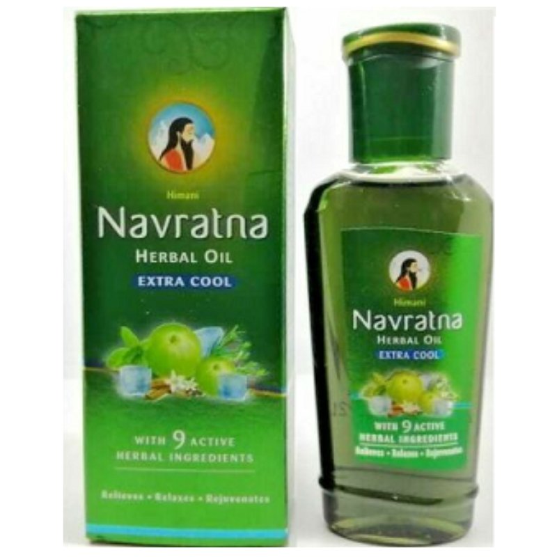 Navratna Herbal Extra Cool Herbal Hair Oil - 50ml - ShopXonline