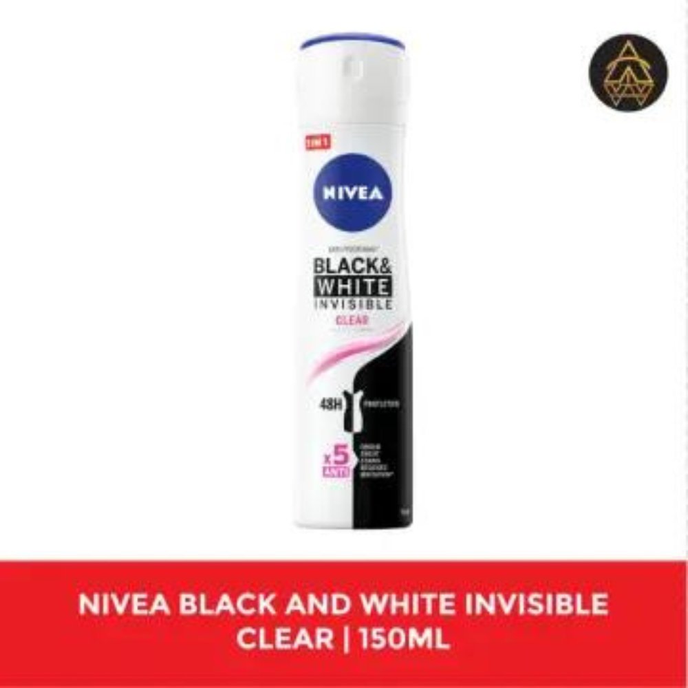 Nivea Black And White Invisible Clear Anti - Perspirant Deodorant Spray - 150ml - ShopXonline