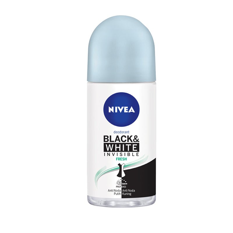 Nivea Black & White Deo Roll 50Ml - ShopXonline