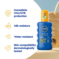 NIVEA Sun Protect & Moisture SPF 50+ Sun Lotion Spray - ShopXonline