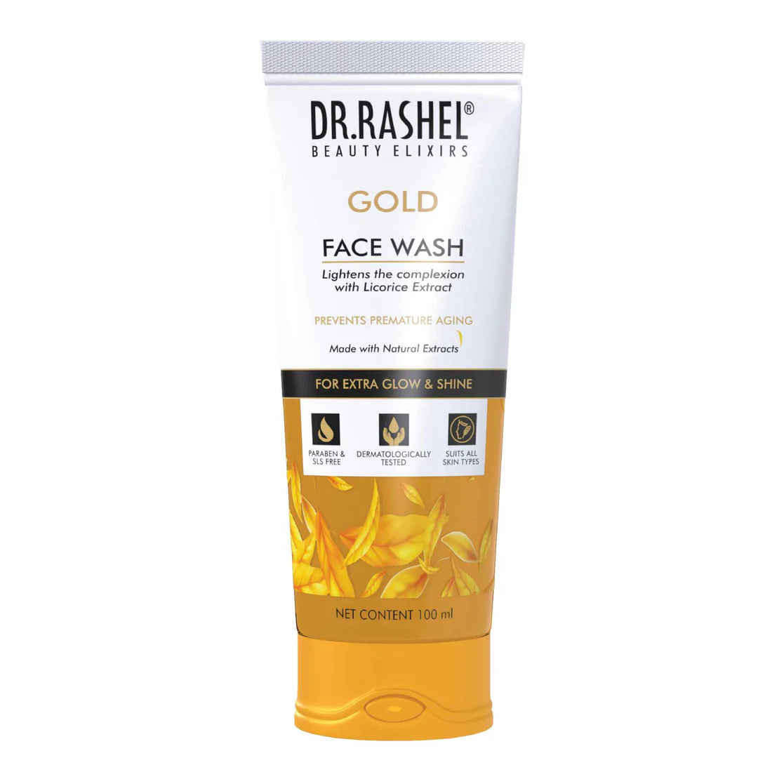 Gold Facewash for Glowing Skin - Dr.Rashel 100Ml