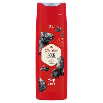 Old Spice 2in1 Rock with Charcoal Shower Gel + Shampoo 400ml - ShopXonline