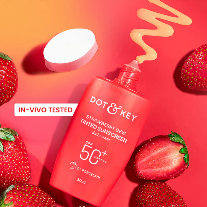 Dot & Key Strawberry Dew Tinted Sunscreen, In-Vivo Tested SPF 50+ PA++++ ( 50ml )