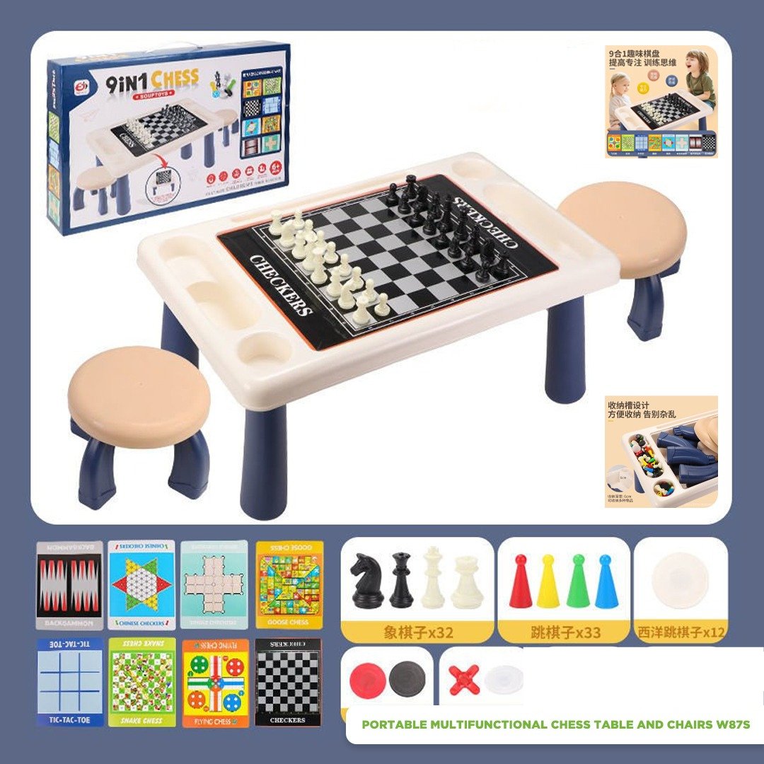 Portable Multi - Functional Chess Table And Chairs - ShopXonline