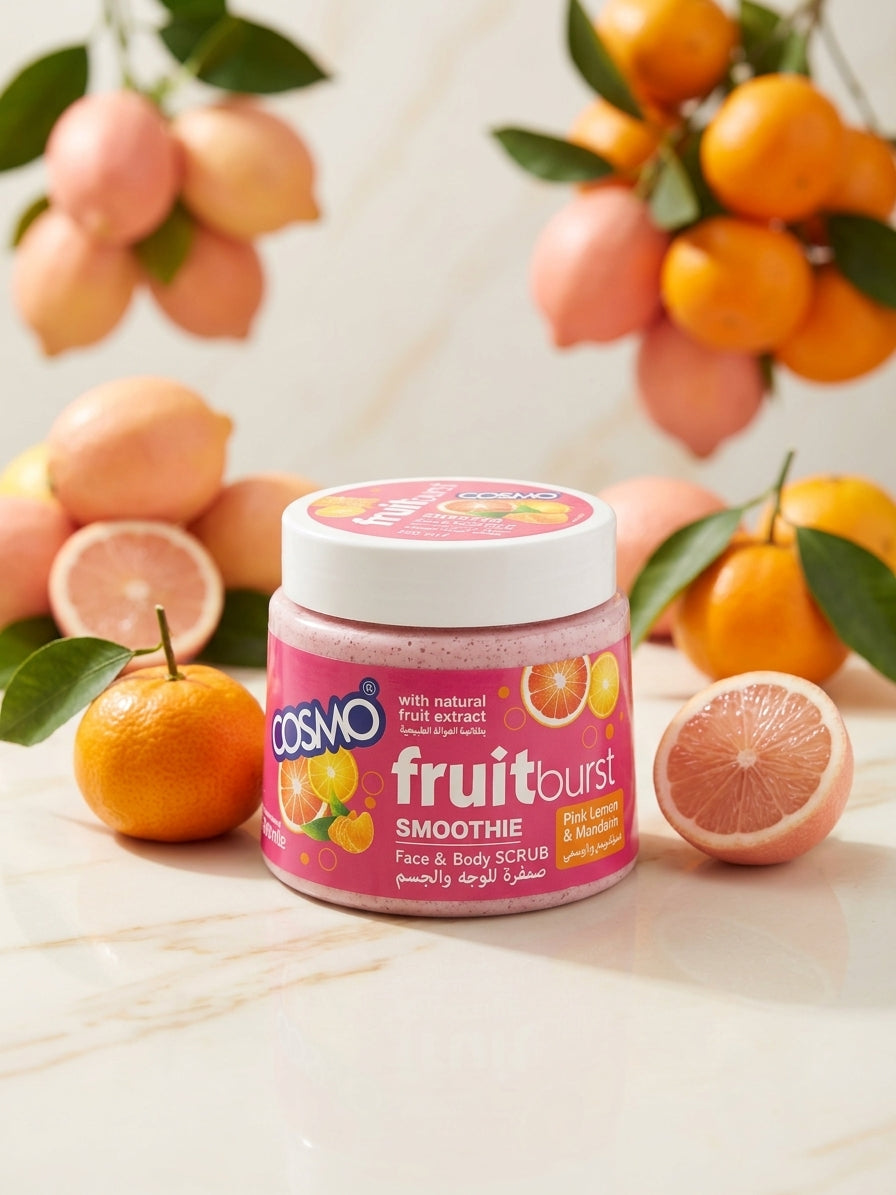 Cosmo Pink Lemon & Mandarin Face & Body Scrub 500ml