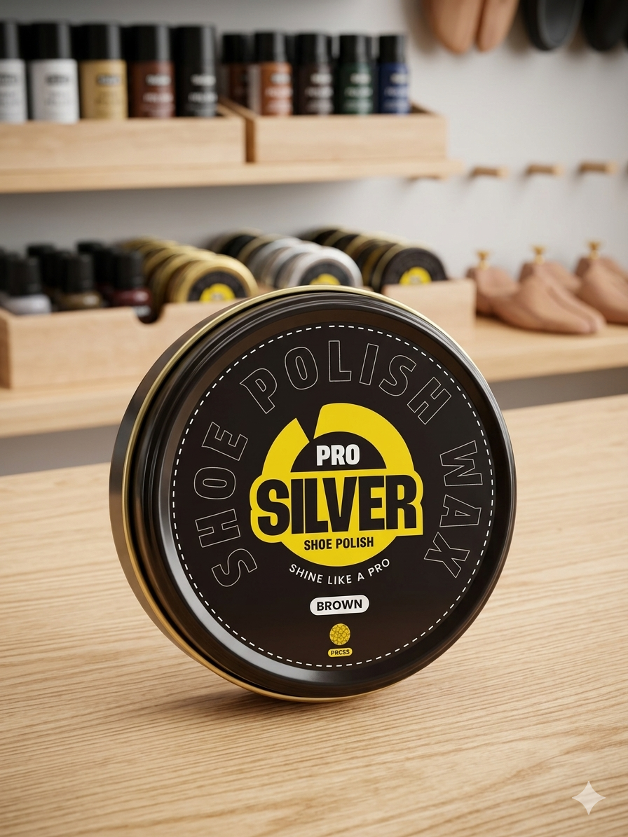 Pro Silver Shoe Polish - Brown - 36g