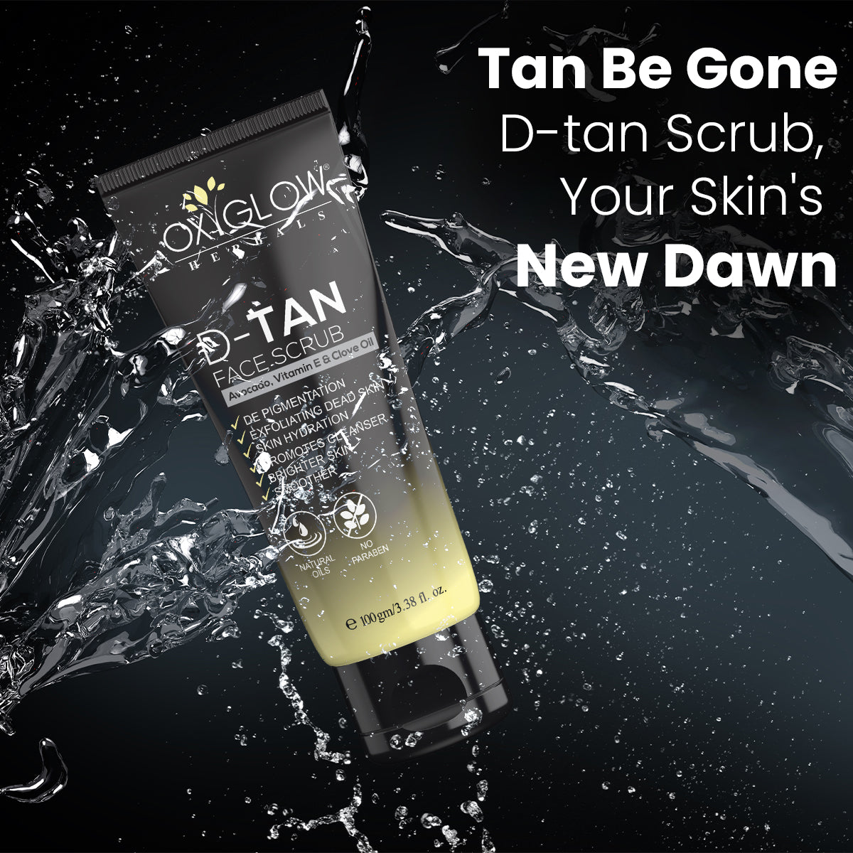 Oxyglow D-Tan Face Scrub 100g