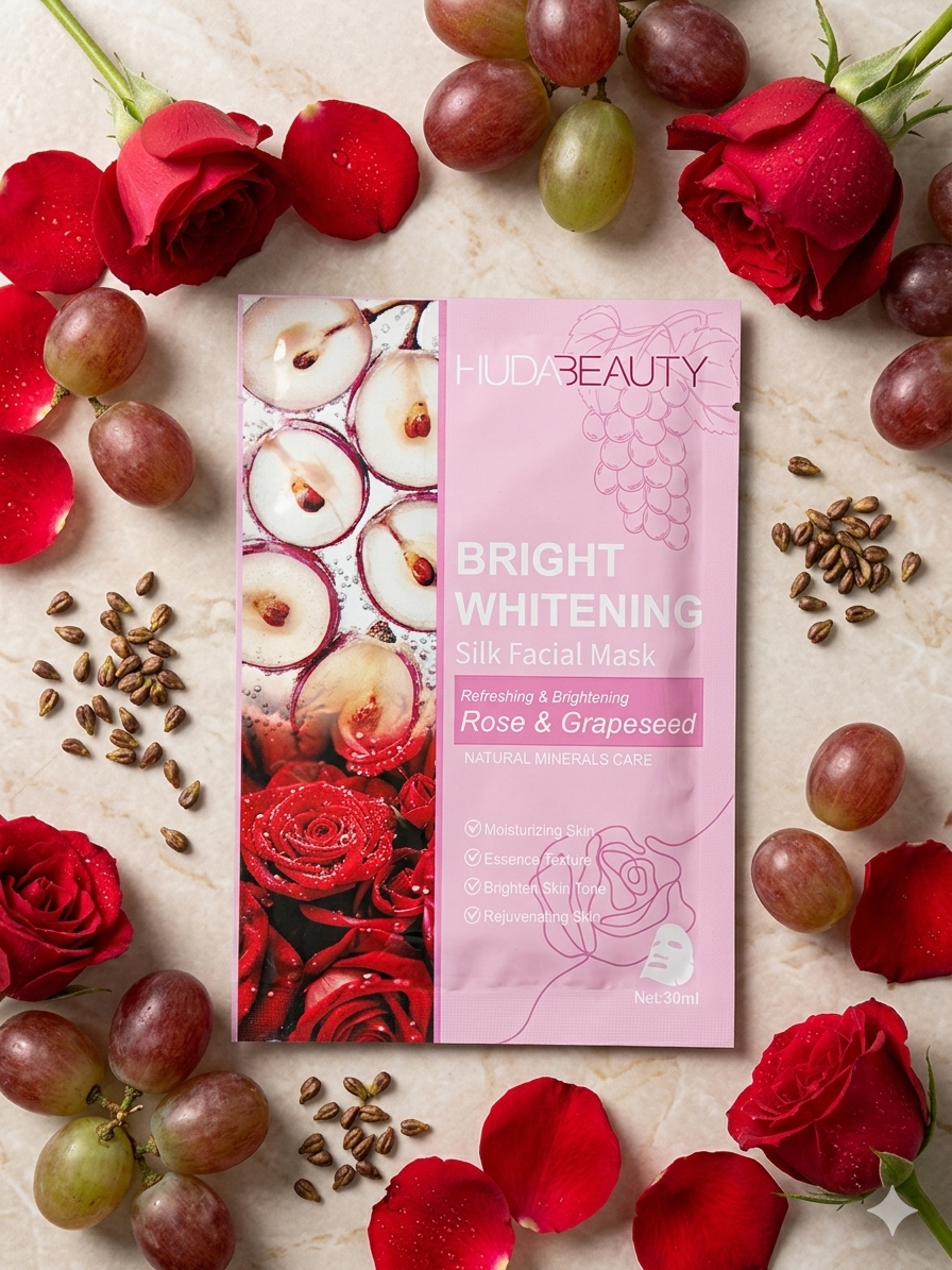 Huda Beauty Rose & Grape Seed Sheet Mask