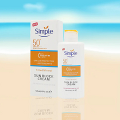 Simple SPF 50+ Tinted Mineral Sun Block Cream 125ml