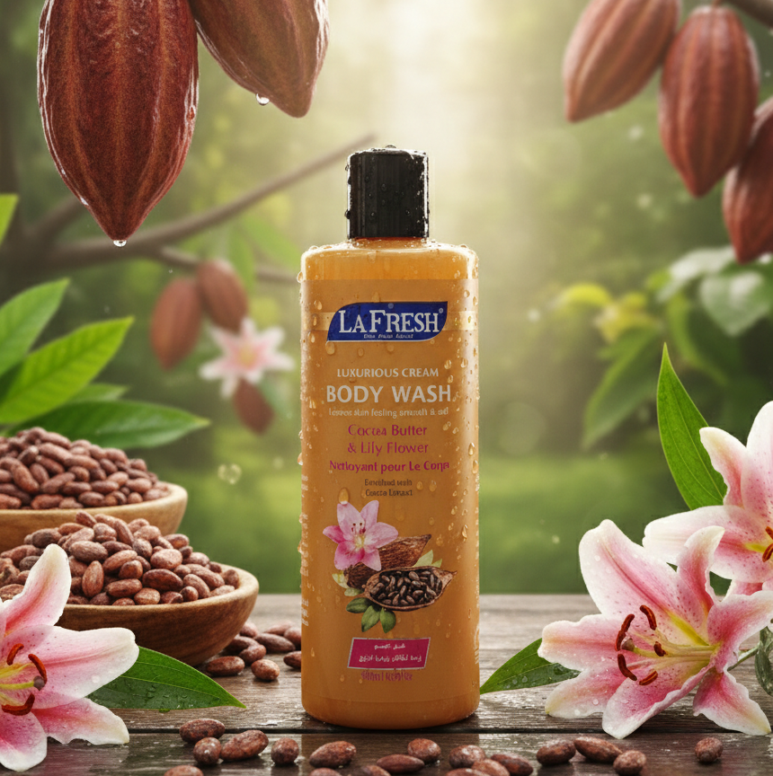 LaFresh Cocoa Butter & Lily Flower Body Wash 500ml